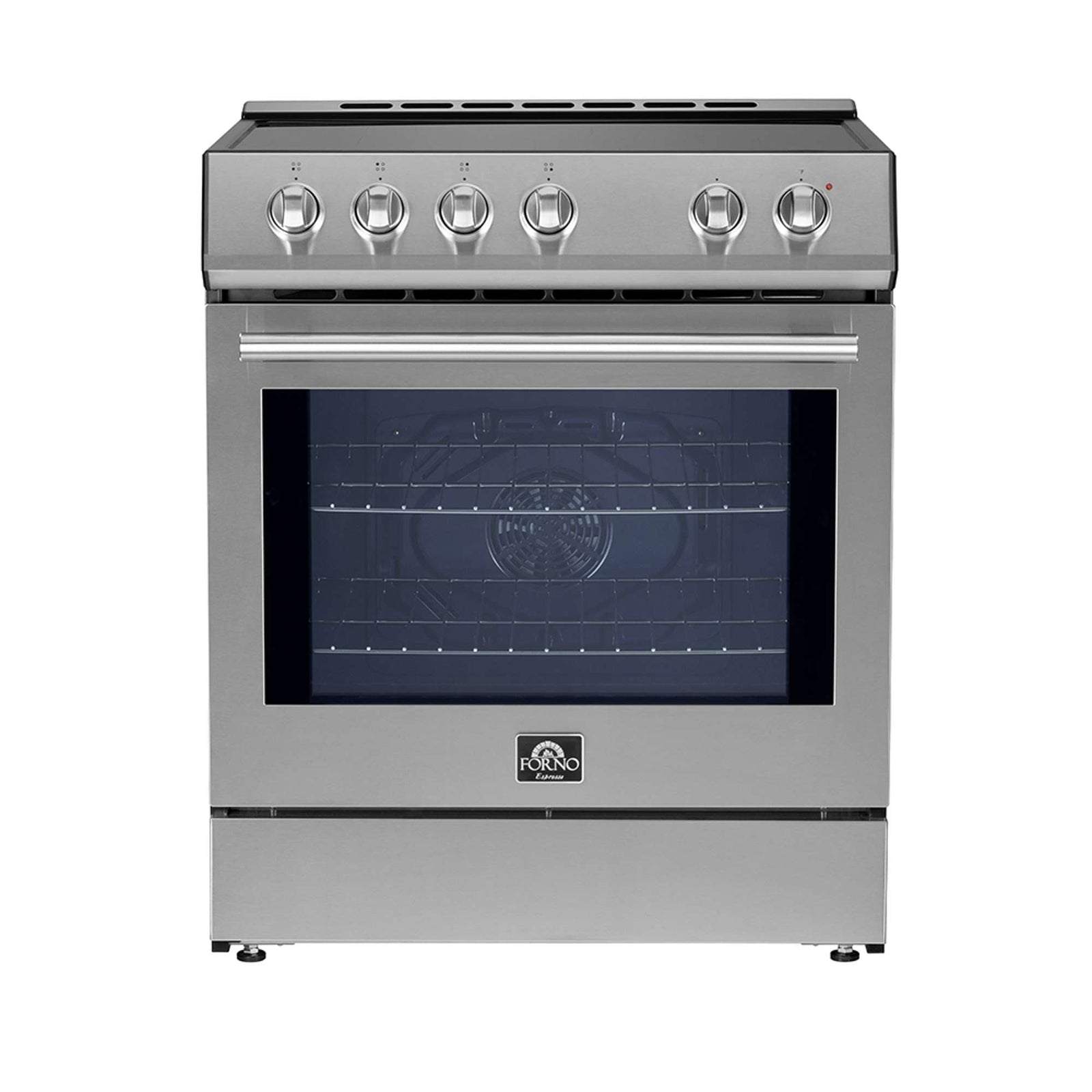 Forno Leonardo Espresso 30-Inch Slide-In Stainless Steel Induction Range, Convection Oven, 5 Cooking Zones - FFSIN0982-30