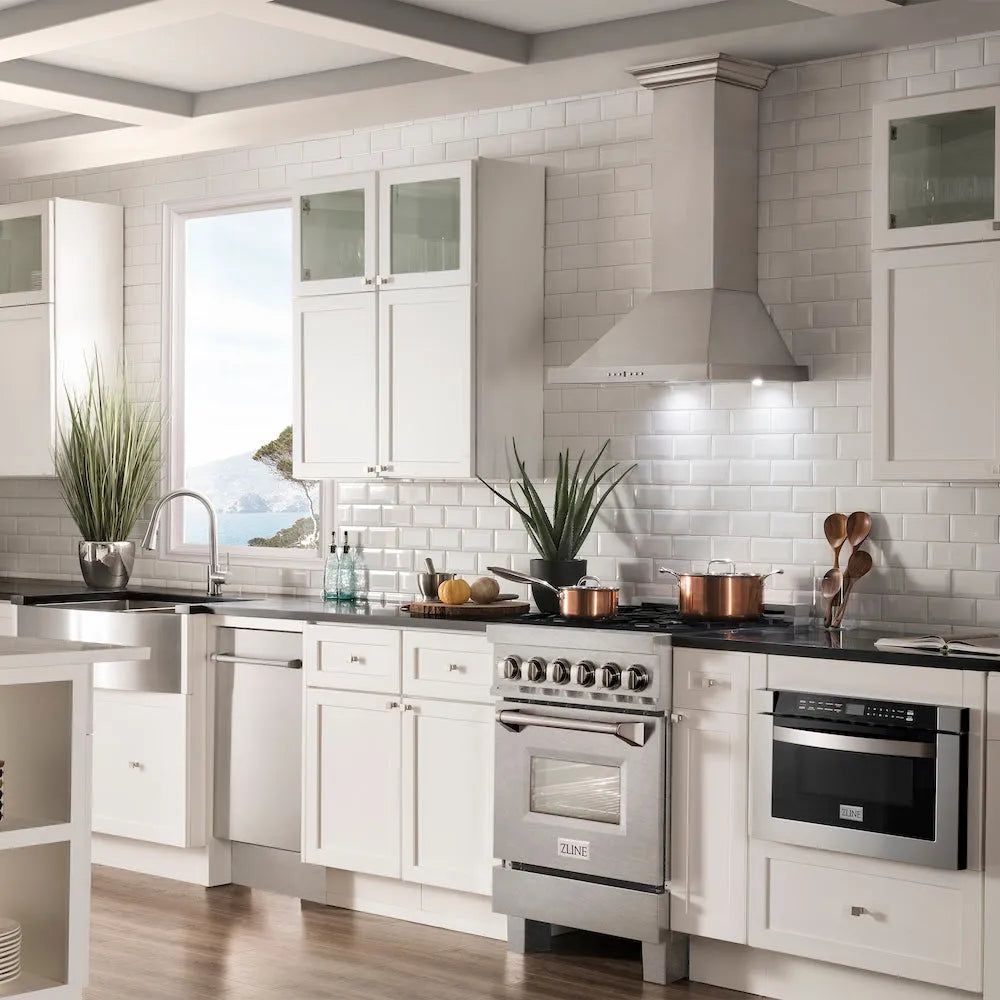 ZLINE Legacy 24-inch range in satin stainless steel RAS-SN-24, view 2