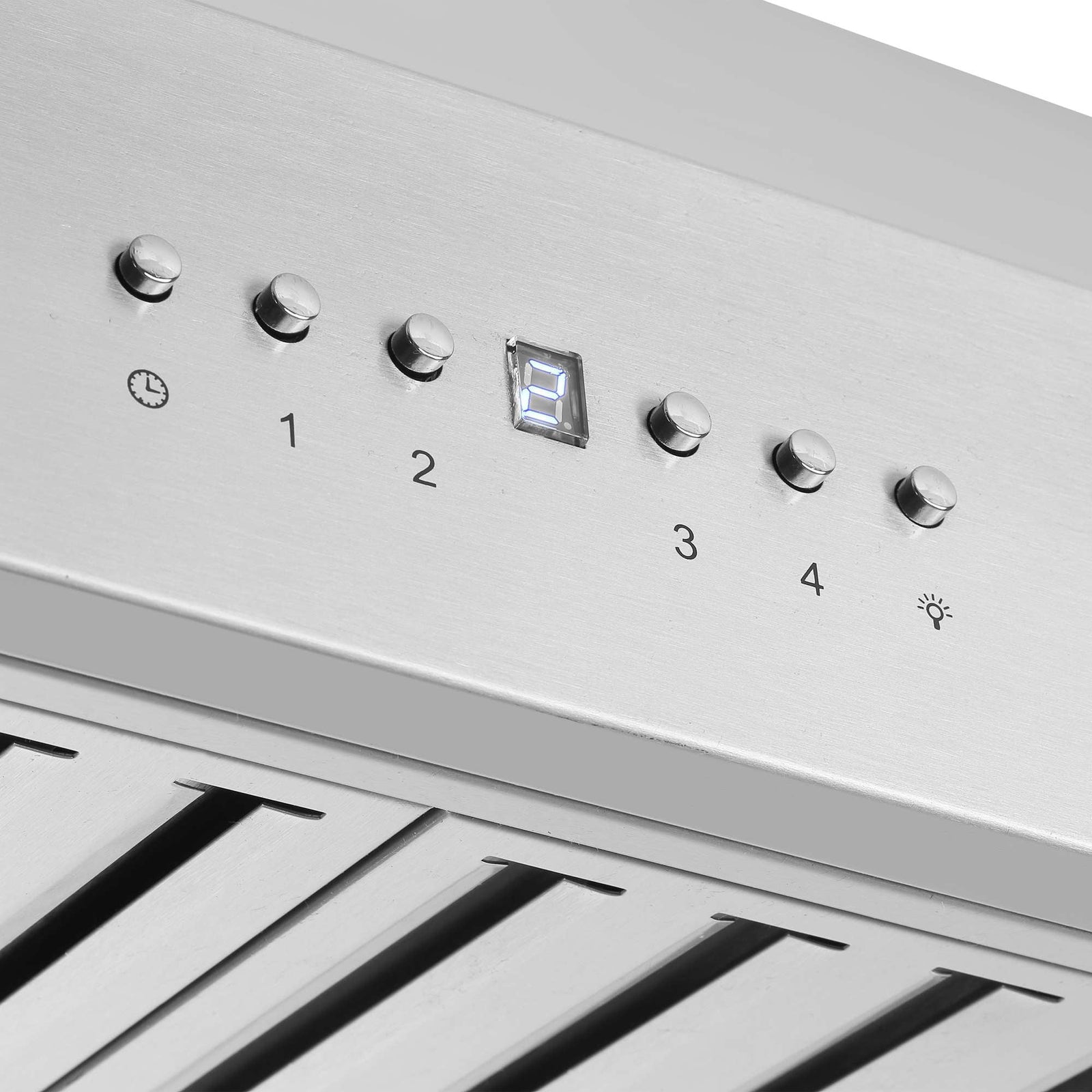 Forno Coppito 36-Inch Island Range Hood, Stainless Steel, LED Lighting, Adjustable Fan Speeds - FRHIS5129-36
