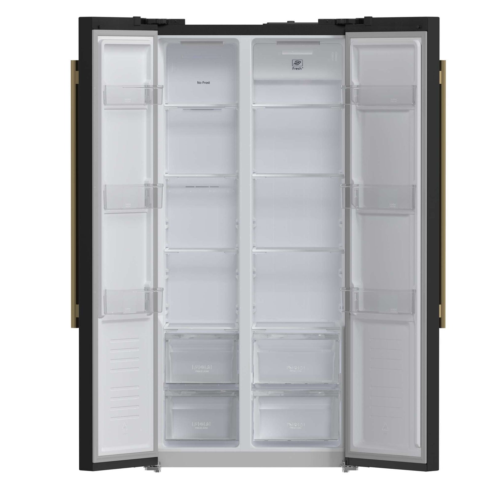 Forno Salerno Espresso 33-Inch Black Side-by-Side Refrigerator, 15.6 Cu. Ft., Energy-Efficient, No Frost, Modern Design - FFRBI1805-33BLK