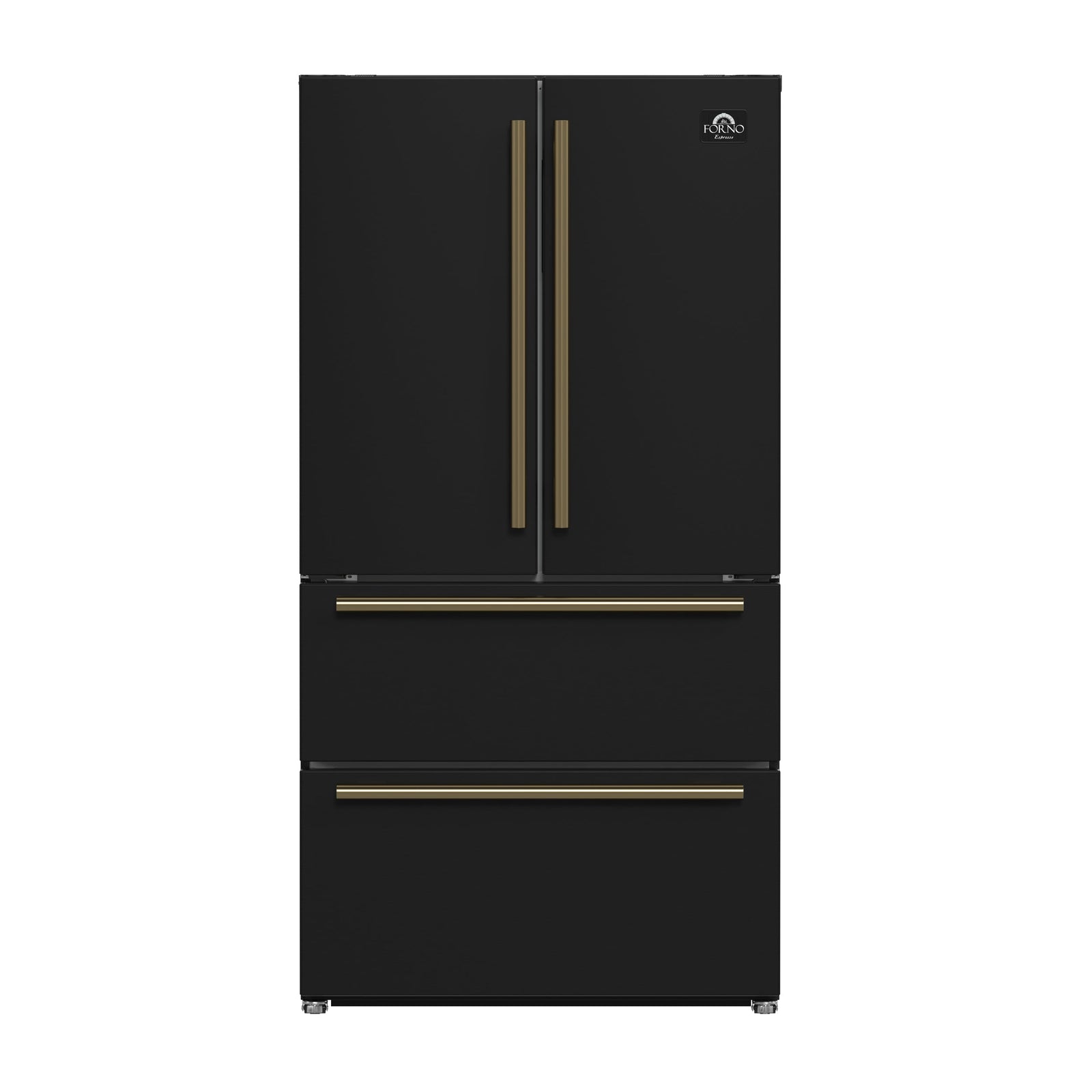 Forno Moena Espresso 36-Inch Black French Door Refrigerator, 19.2 Cu. Ft., Frost-Free, Automatic Ice Maker, ENERGY STAR Certified - FFRBI1820-36BLK