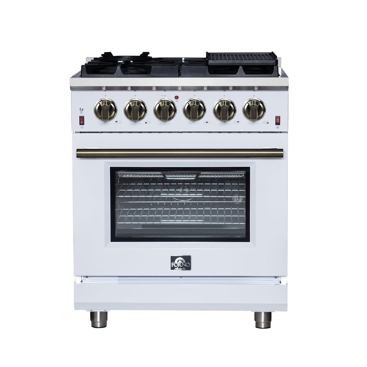 Forno Massimo 30-inch gas range, white