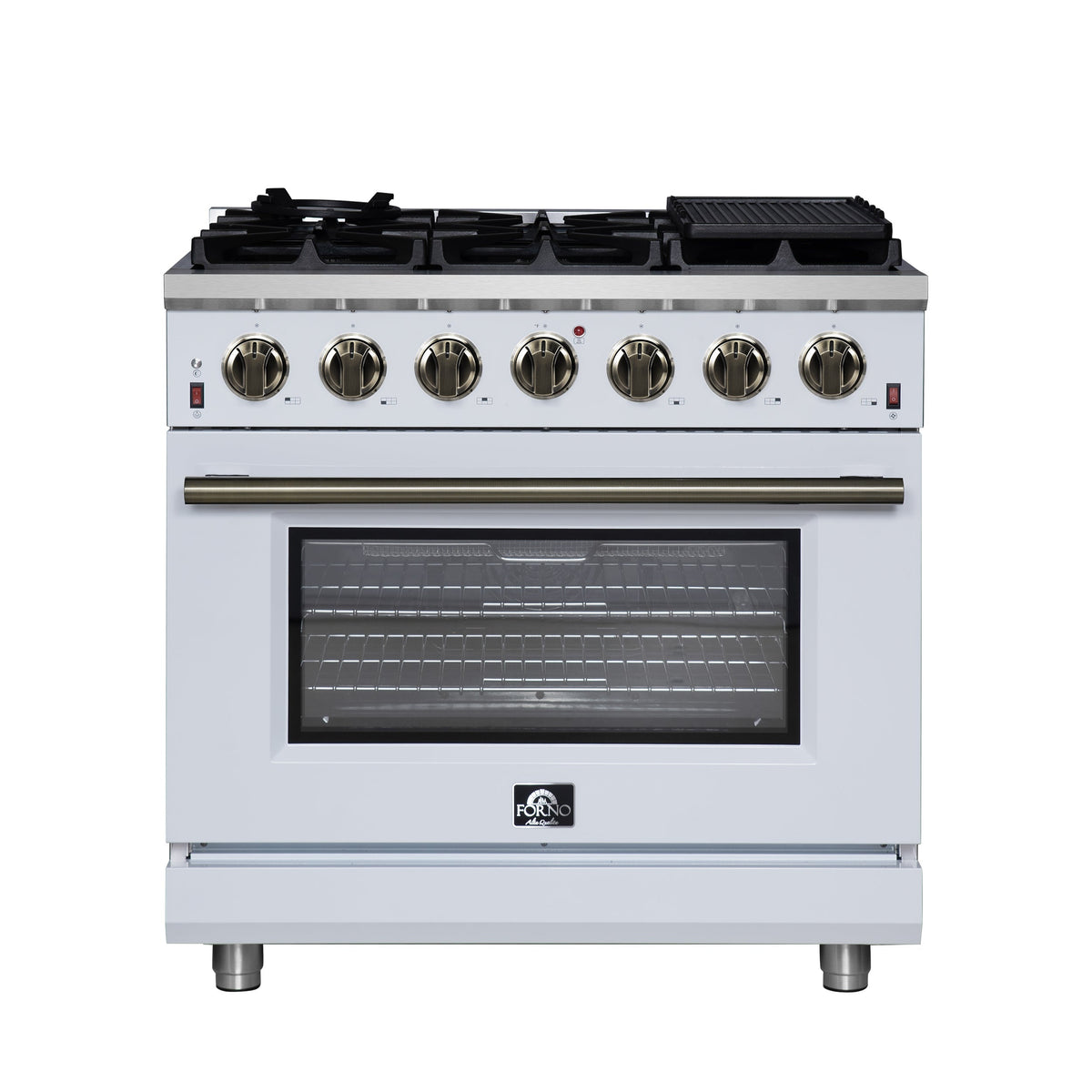 Forno Massimo 36-inch gas range, white