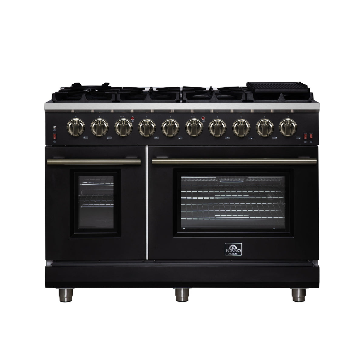 Forno Massimo 48-inch gas range, black