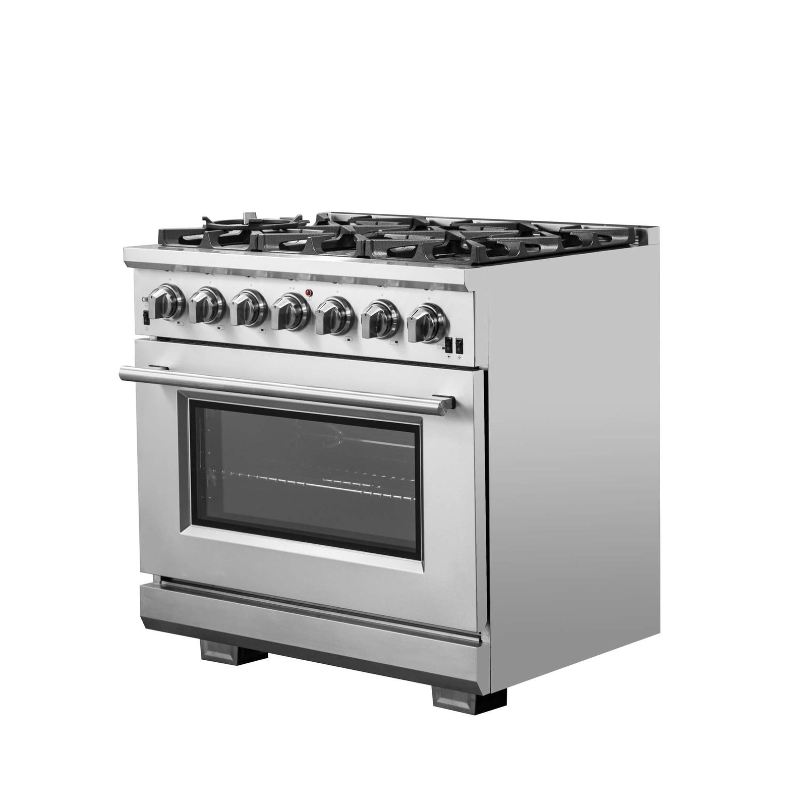 Forno Capriasca 36 Inch Gas Range right angle
