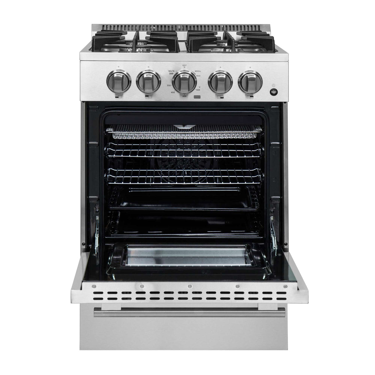 Forno Breno 24-Inch Freestanding Gas Range, Compact Design, Energy Efficient - FFSGS6272-24