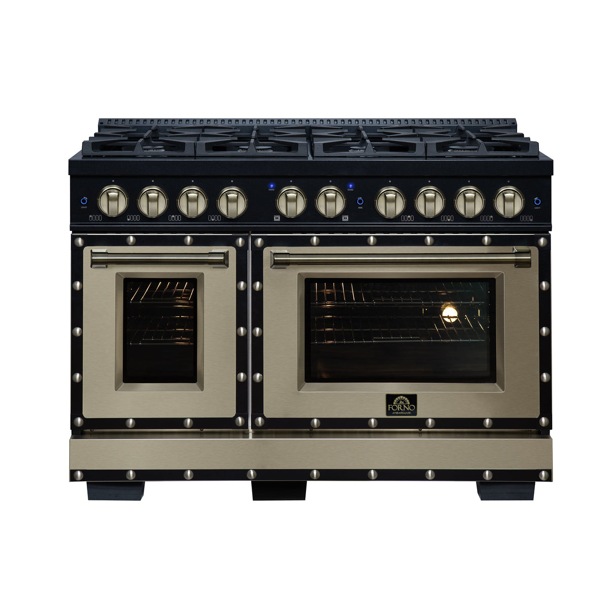 Forno Ambassador 48-inch gas range, black
