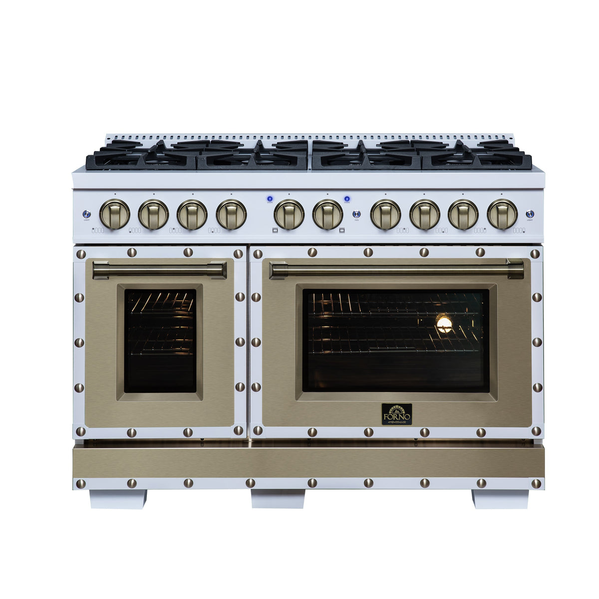 Forno Ambassador 48-inch gas range, white