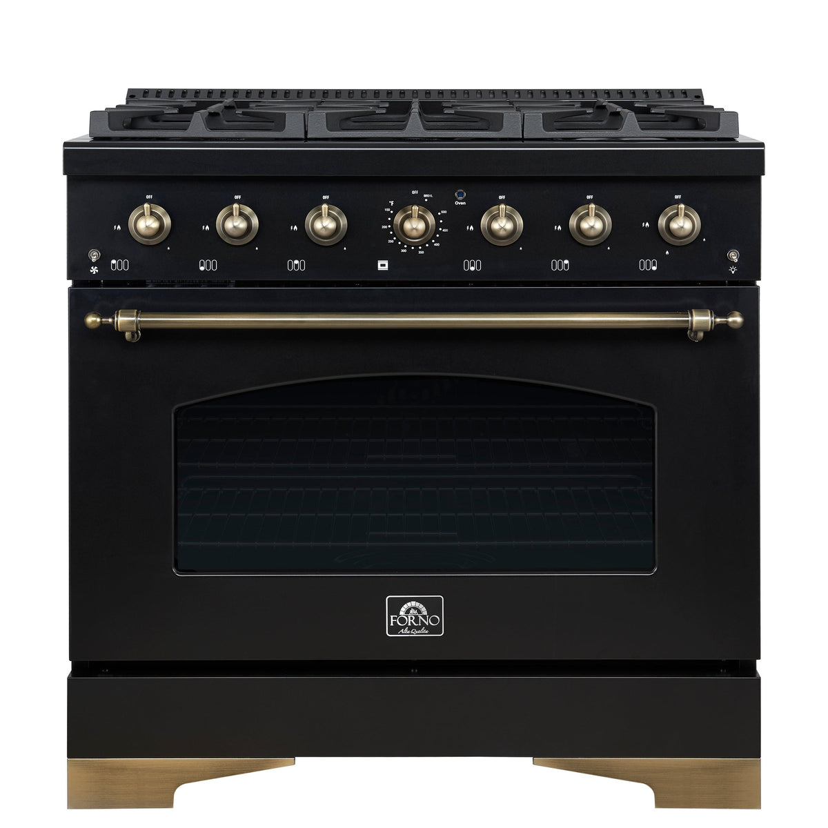 Forno Antico 36-inch gas range, black