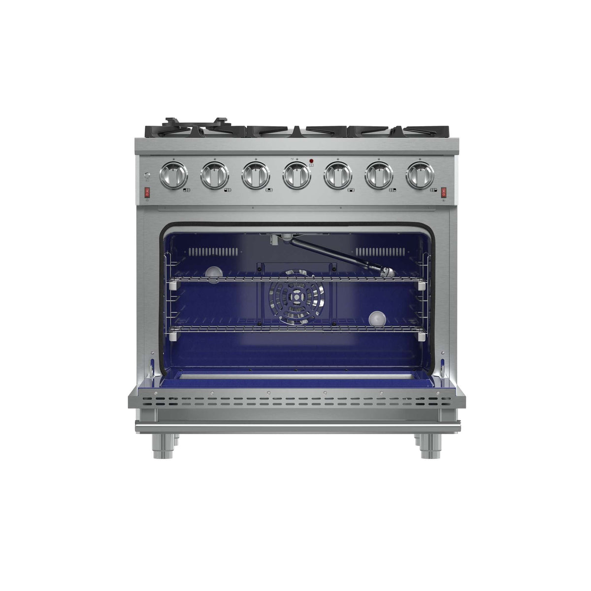 Forno Massimo 36-Inch Freestanding Gas Range, 6 Sealed Burners, Convection Oven, Energy Efficient - FFSGS6239-36