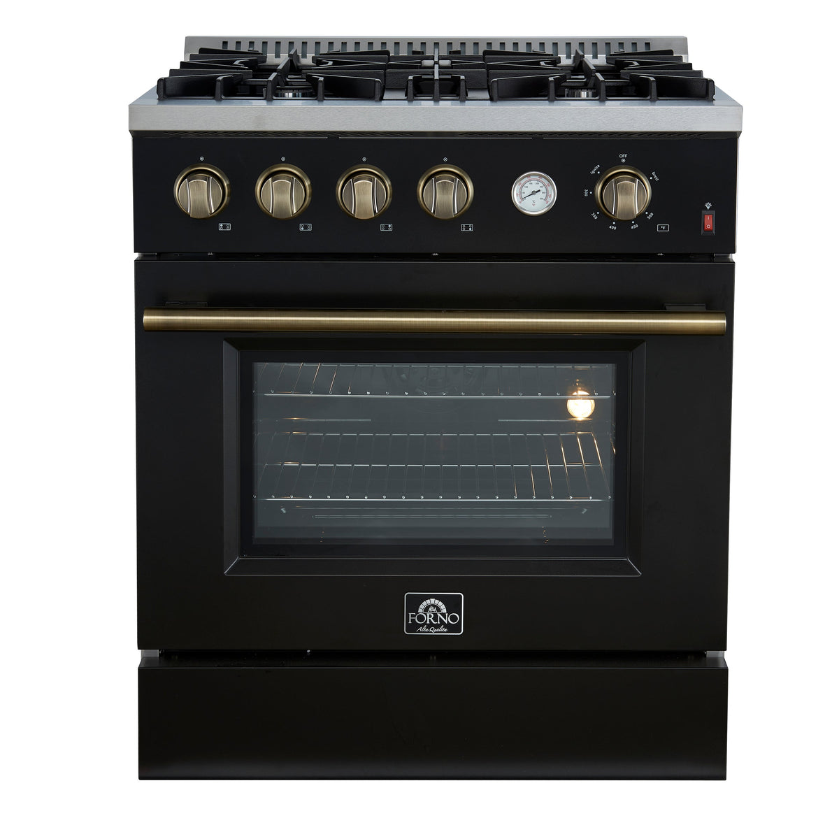 Forno Marco 30-inch gas range, black