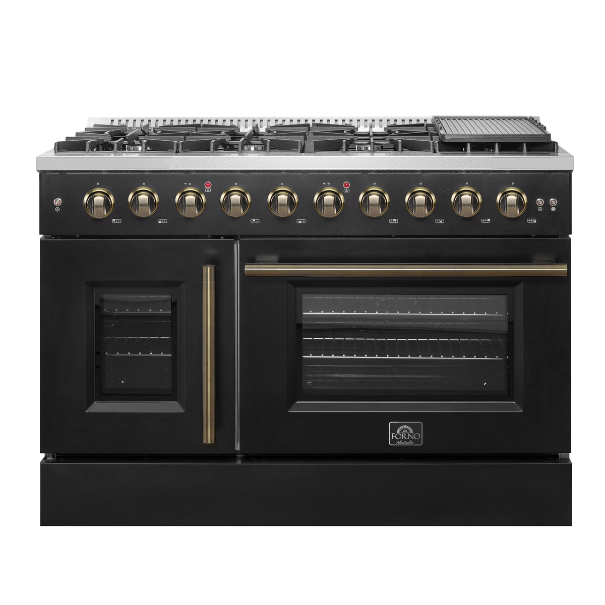 Forno Galiano 48-inch french door gas range, black