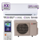 Mitsubishi 9,000 BTU HX-Series 20 SEER2 Single Zone Wall Mount Mini Split Heat Pump System - R454B | 230V