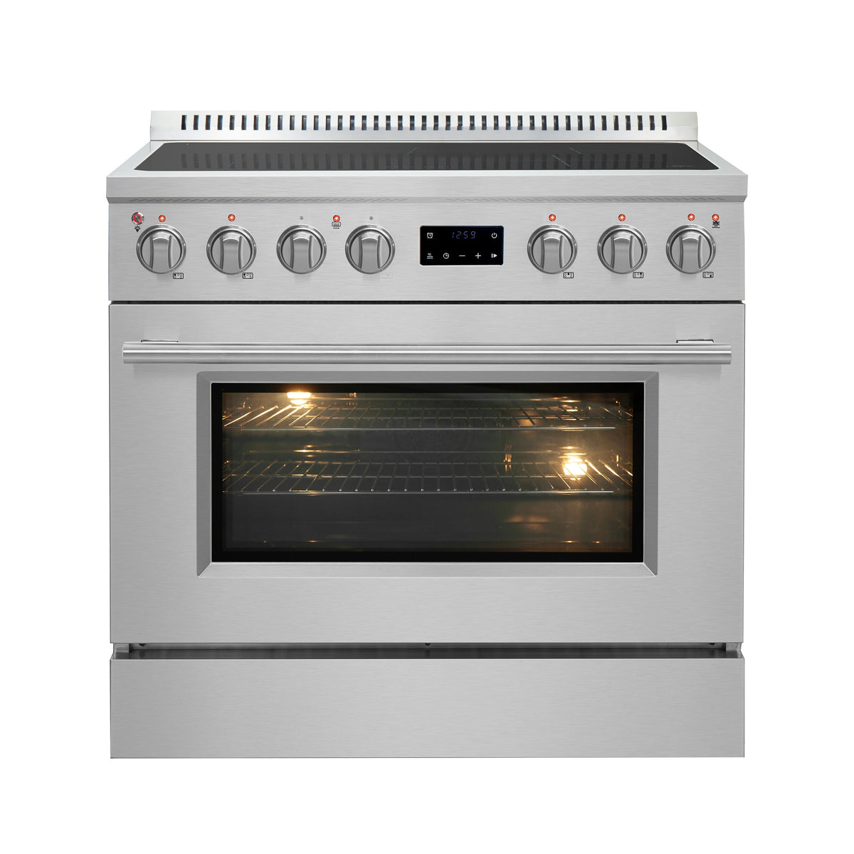 Forno Torino 36-inch induction range, stainless steel