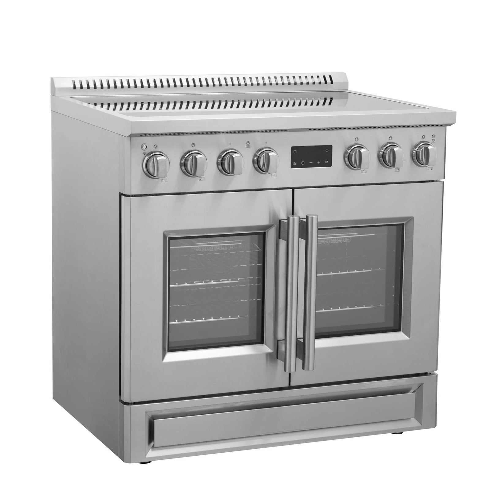 Forno Torino 36 Inch French Door Induction Range with Air Fryer and True Convection Oven - FFSIN0950-36