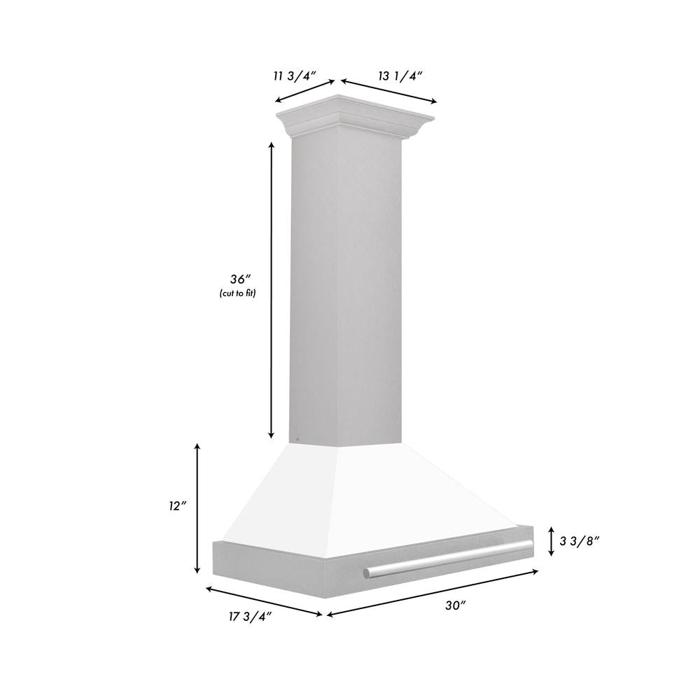 ZLINE 30-inch range hood in satin stainless steel KB4SNX-WM-30, view 6