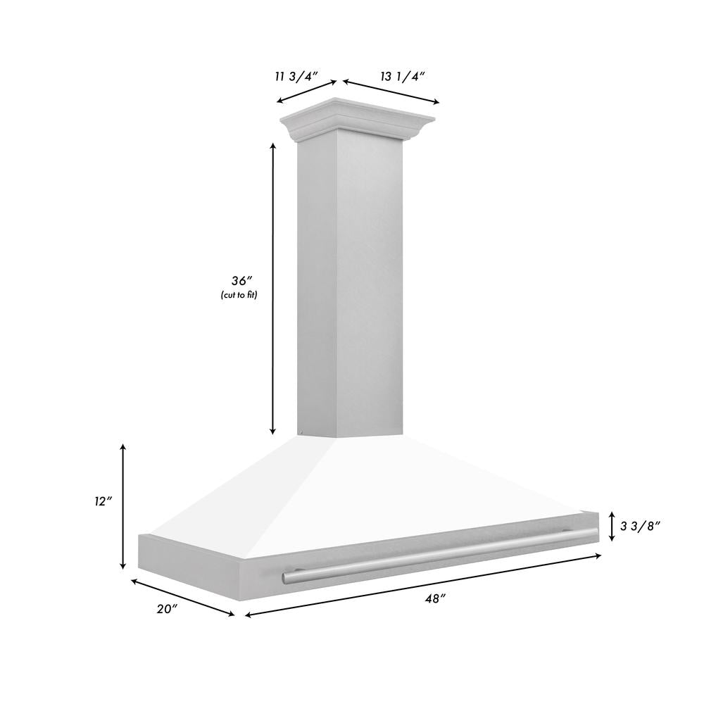 ZLINE 48-inch range hood in satin stainless steel KB4SNX-WM-48, view 7