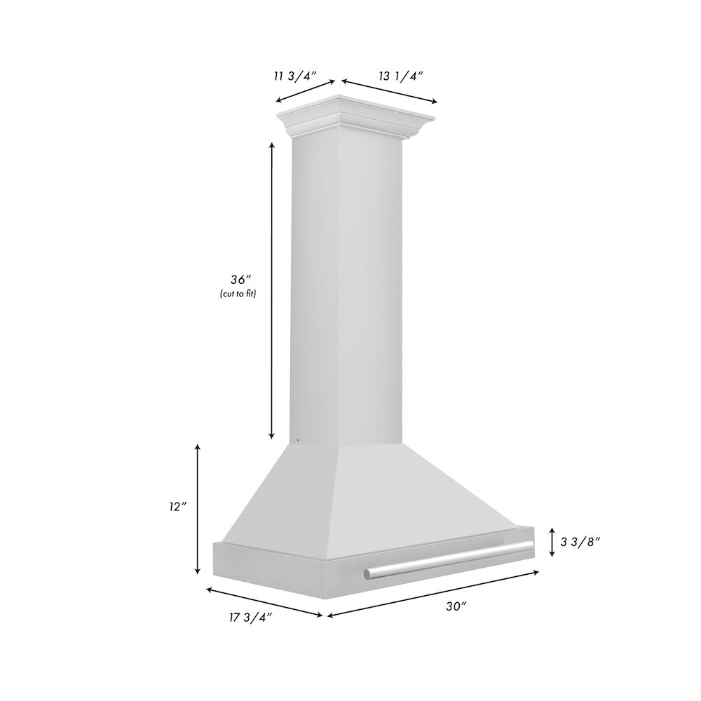 ZLINE 30-inch range hood in stainless steel KB4STX-30, view 7