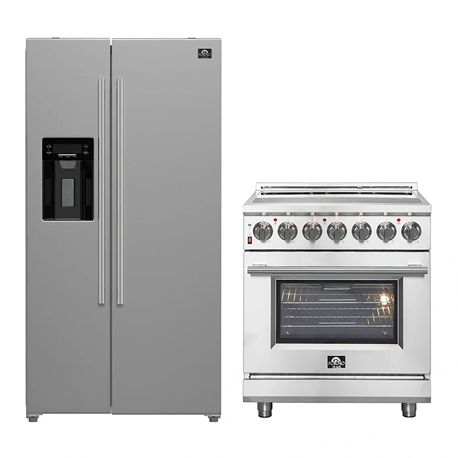 Forno 2-Piece SS Kitchen Bundle - 30" Electric Range and 36" Bottom Freezer Refrigerator - FBDL-013-04CAUS