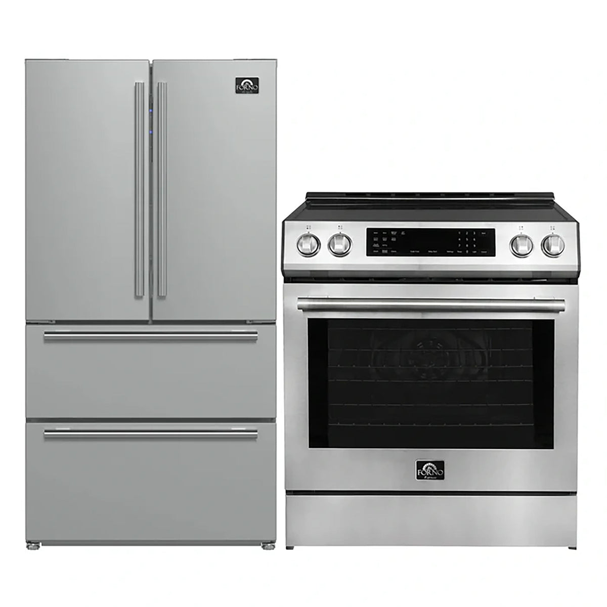 Forno 2-Piece SS Kitchen Bundle - 30" Induction Range and 36" Bottom Freezer Refrigerator - FBDL-015-03CAUS