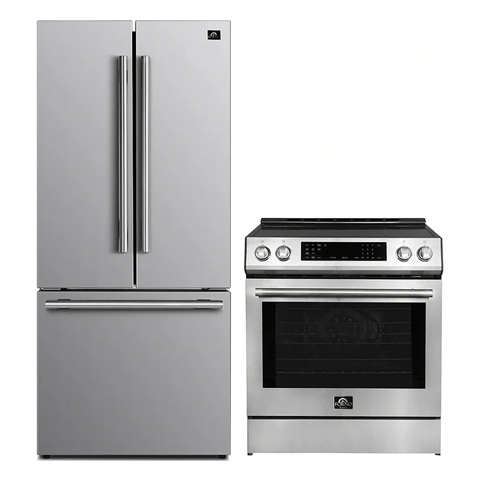 Forno 2-Piece SS Kitchen Bundle - 30" Induction Range and 31" Bottom Freezer Refrigerator - FBDL-015-05CAUS