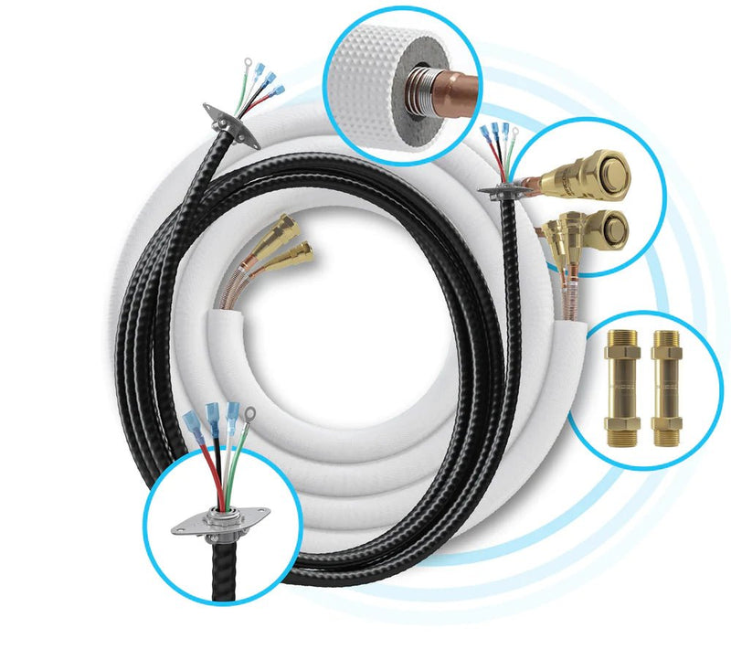 DIY Lineset for MRCOOL DIY 4th Gen 3-Zone 36,000 BTU 22 SEER (9K + 12K + 12K) Ductless Mini Split AC and Heat Pump with Ceiling Cassettes