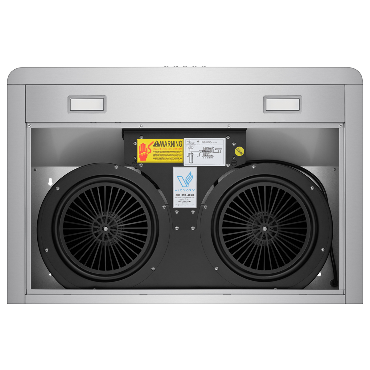 Victory 36-Inch 600 CFM Under Cabinet Range Hood in Stainless Steel