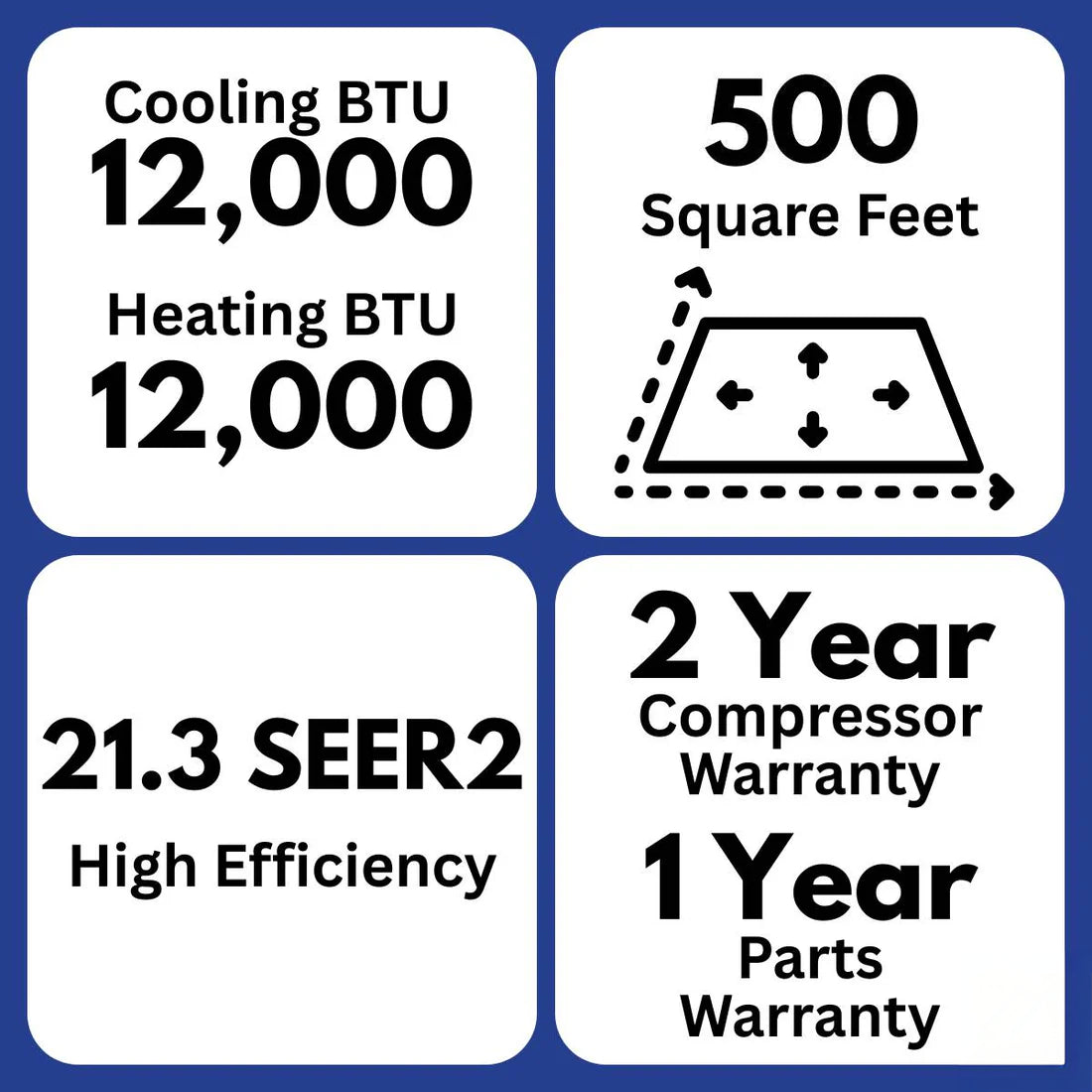 MRCOOL Advantage 5G 12,000 BTU 21.3 SEER2 Ductless Mini Split Air Conditioner and Heat Pump - 230V