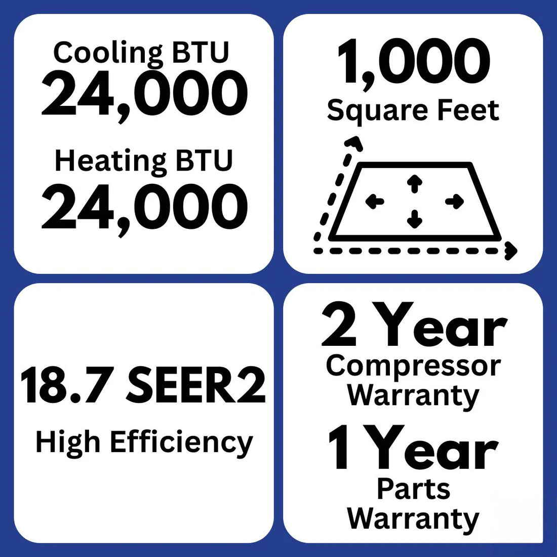 MRCOOL Advantage 5G 24,000 BTU 18.7 SEER2 Ductless Mini Split Air Conditioner and Heat Pump - 230V