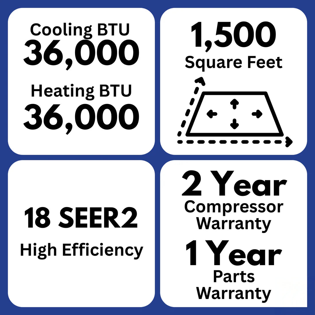 MRCOOL Advantage 5G 36,000 BTU 18 SEER2 Ductless Mini Split Air Conditioner and Heat Pump - 230V