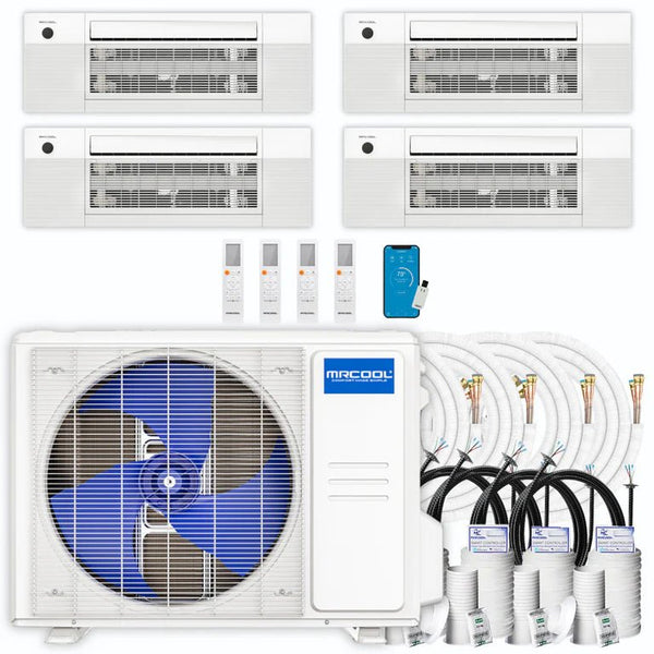 MRCOOL DIY 4th Gen 4-Zone 36,000 BTU 22 SEER (9K + 9K + 12K + 12K) Ductless Mini Split AC and Heat Pump with Ceiling Cassettes