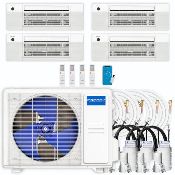 MRCOOL DIY 5th Gen 4-Zone 36,000 BTU 23 SEER2 (6K + 9K + 9K + 9K) Ductless Mini-Split Air Conditioner and Heat Pump with Ceiling Cassettes