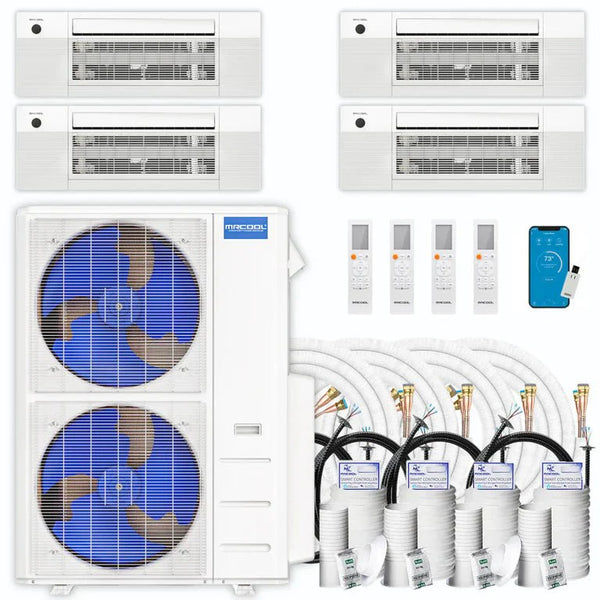 MRCOOL DIY 5th Gen Multi-Zone 4-Zone 55,000 BTU 22 SEER2 (6K + 6K + 6K + 12K) Ductless Mini-Split Air Conditioner and Heat Pump with Ceiling Cassettes