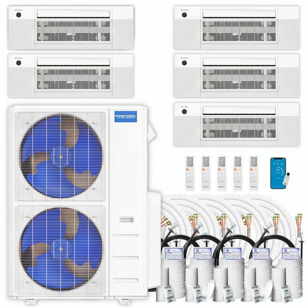 MRCOOL DIY 4th Gen 5-Zone 48,000 BTU 21 SEER (9K + 9K + 9K + 12K + 12K) Ductless Mini Split AC and Heat Pump with Ceiling Cassettes