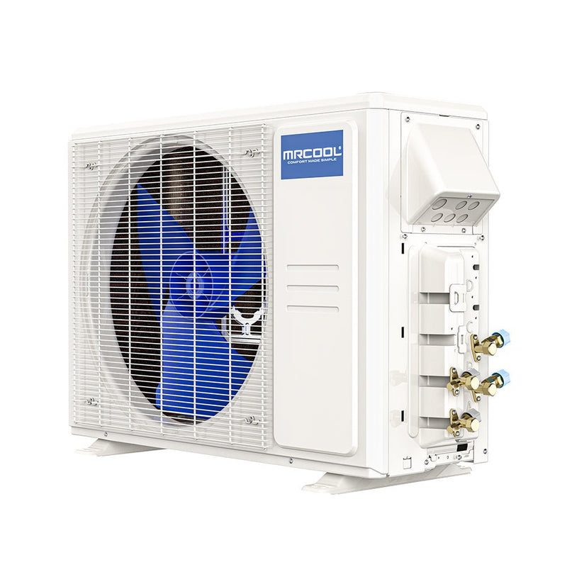 MRCOOL DIY 5th Gen 2-Zone 18,000 BTU 23.9 SEER2 (9K + 9K) Ductless Mini Split AC and Heat Pump Condenser for Ceiling Cassettes - 230V