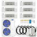 MRCOOL DIY 5th Gen Multi-Zone 6-Zone 55,000 BTU 22 SEER2 (6K + 9K + 9K + 9K + 12K + 18K) Ductless Mini-Split Air Conditioner and Heat Pump with Ceiling Cassettes