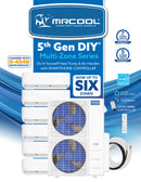 MRCOOL DIY 5th Gen Multi-Zone 6-Zone 55,000 BTU 22 SEER2 (9K + 9K + 9K + 12K + 12K + 18K) Ductless Mini-Split Air Conditioner and Heat Pump