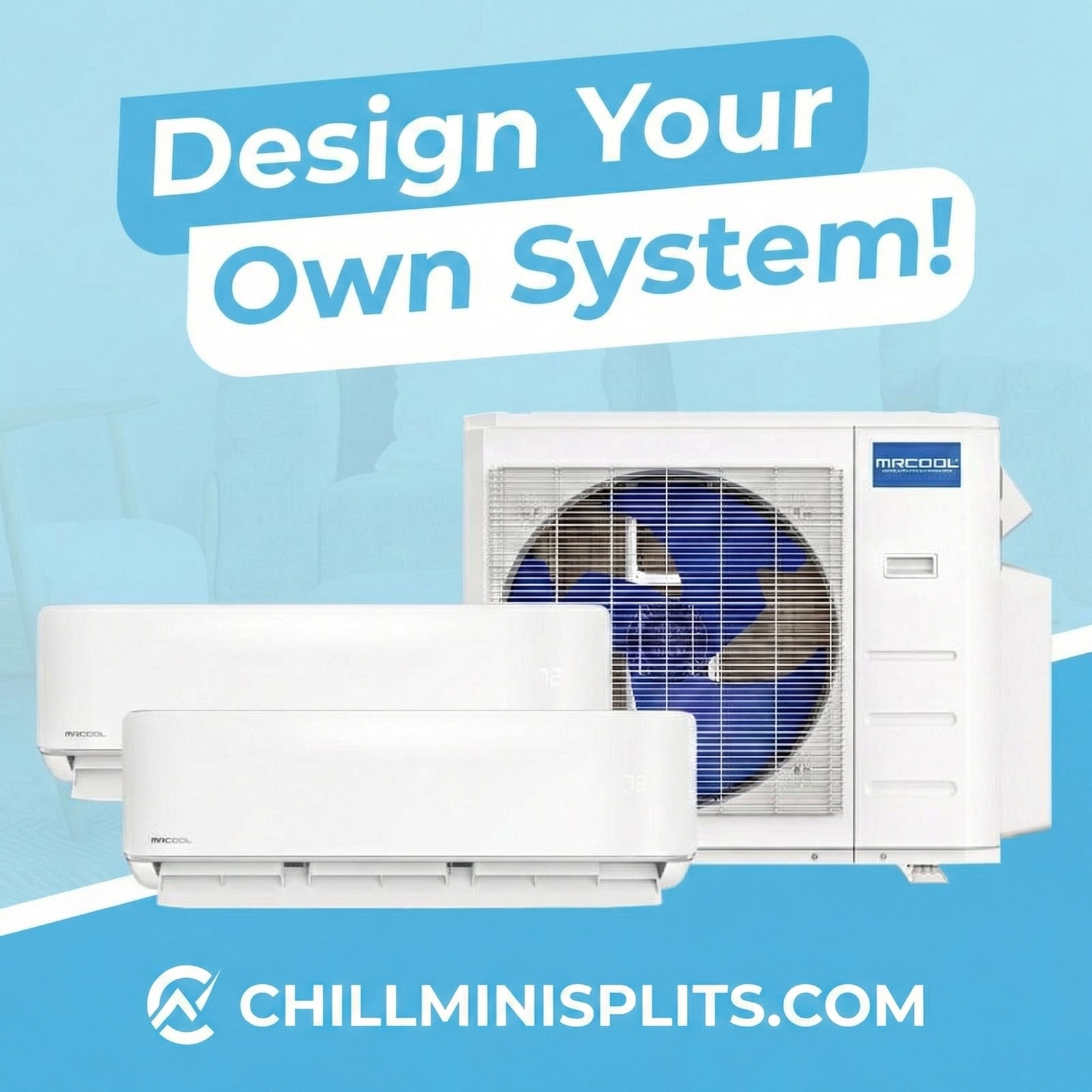 MRCOOL Design Your Own DIY 2 Zone Heat Pump System - R454B