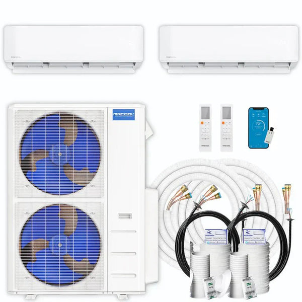 MRCOOL DIY 5th Gen Multi-Zone 2-Zone 55,000 BTU 22 SEER2 (24K + 24K) Ductless Mini-Split Air Conditioner and Heat Pump
