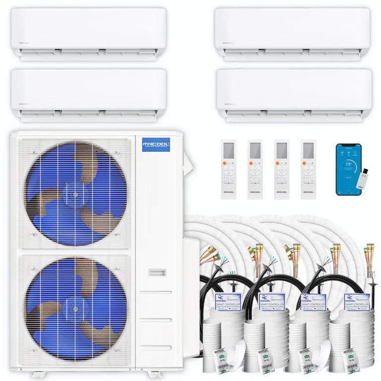 MRCOOL DIY 5th Gen Multi-Zone 4-Zone 55,000 BTU 22 SEER2 (9K + 9K + 12K + 18K) Ductless Mini-Split Air Conditioner and Heat Pump