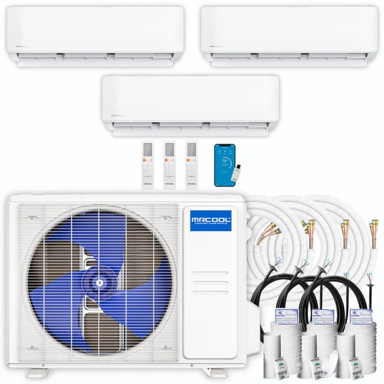 MRCOOL DIY 5th Gen Multi-Zone 3-Zone 36,000 BTU 22 SEER (12K + 12K + 12K) Ductless Mini-Split Air Conditioner and Heat Pump System