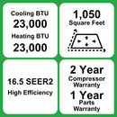 MRCOOL DIY Select 24K 24,000 BTU Single Zone Mini Split System with 11.5 ft. DIY Line Set  - R454B - 230V