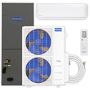 MRCOOL DIY Hybrid Central Split System - 2-Zone 48K BTU Condenser with  36K Ducted Air Handler and 12K Wall Mounted Air Handler