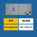MRCOOL Hyper Heat 4 Ton 48,000 BTU 16.5 SEER2 Central Ducted Heat Pump Split System - 2nd Gen