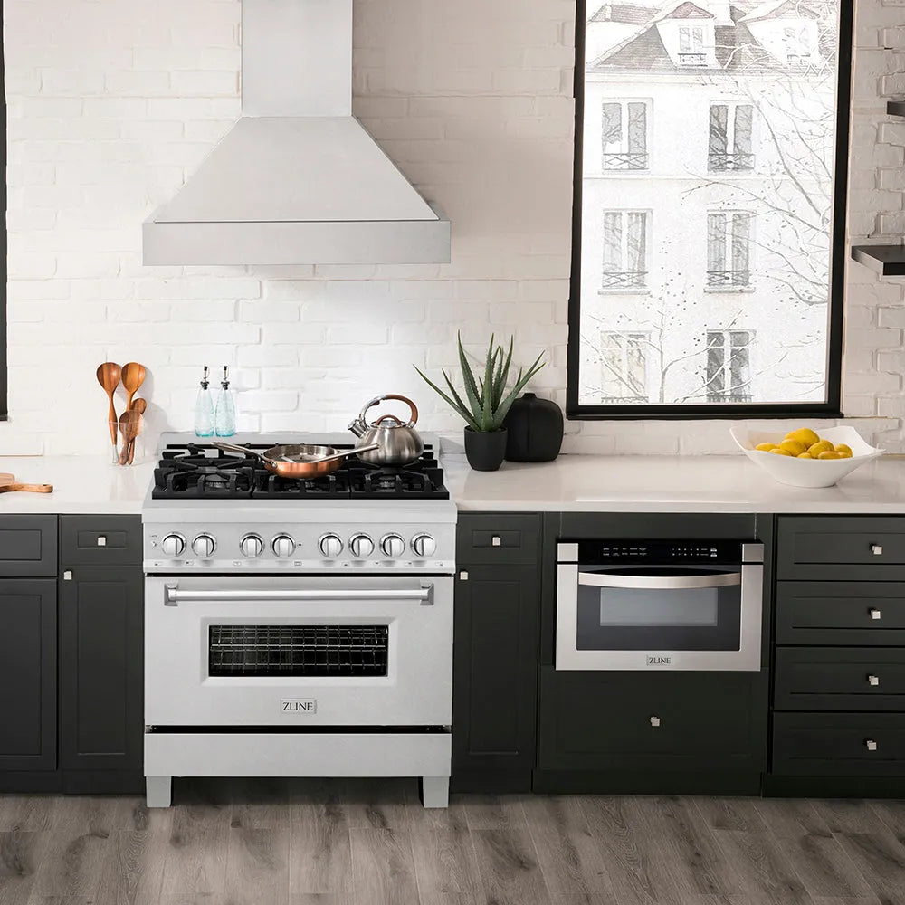 ZLINE Legacy 36-inch range in satin stainless steel RAS-SN-36, view 2