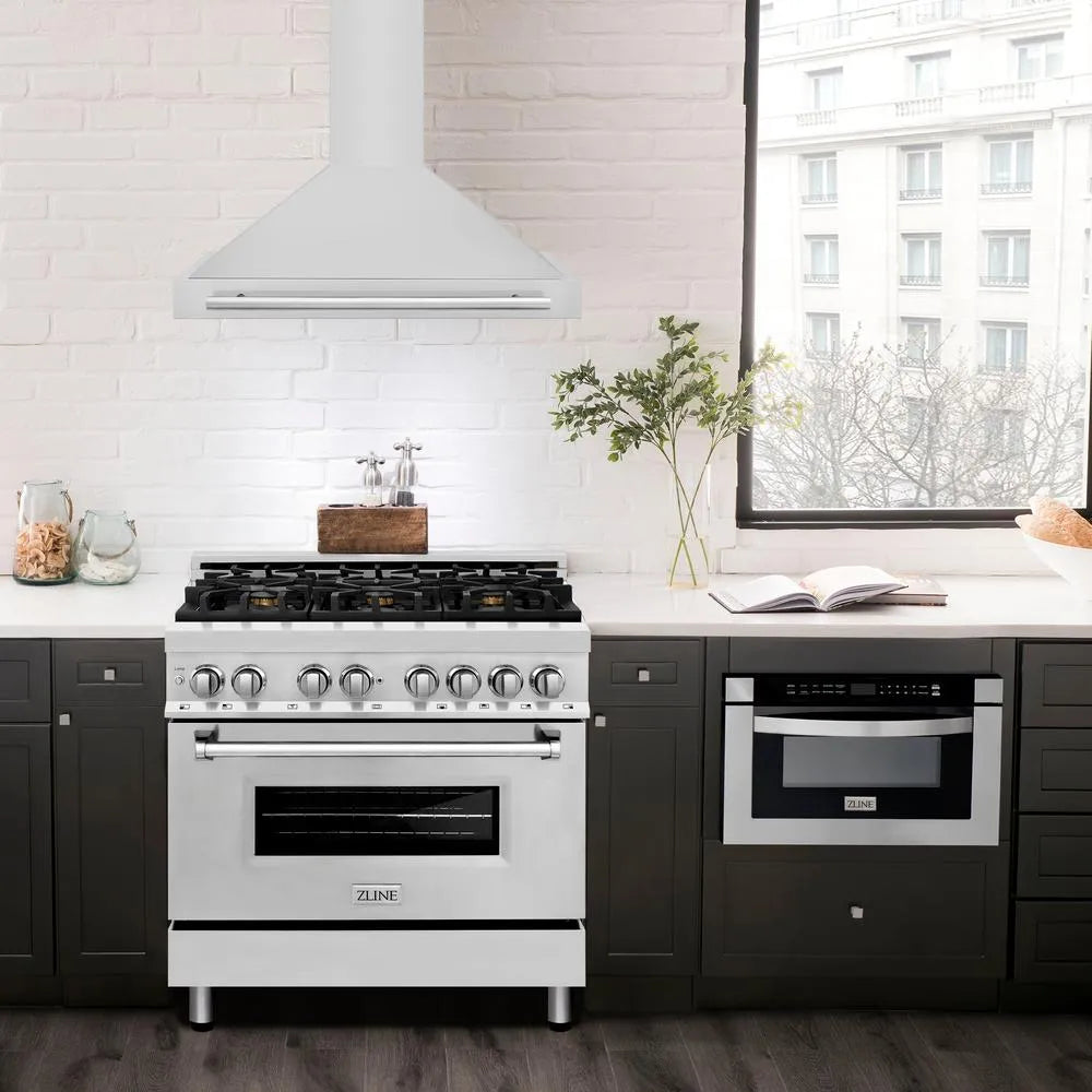 ZLINE 36-inch range hood in stainless steel KB4STX-36, view 2