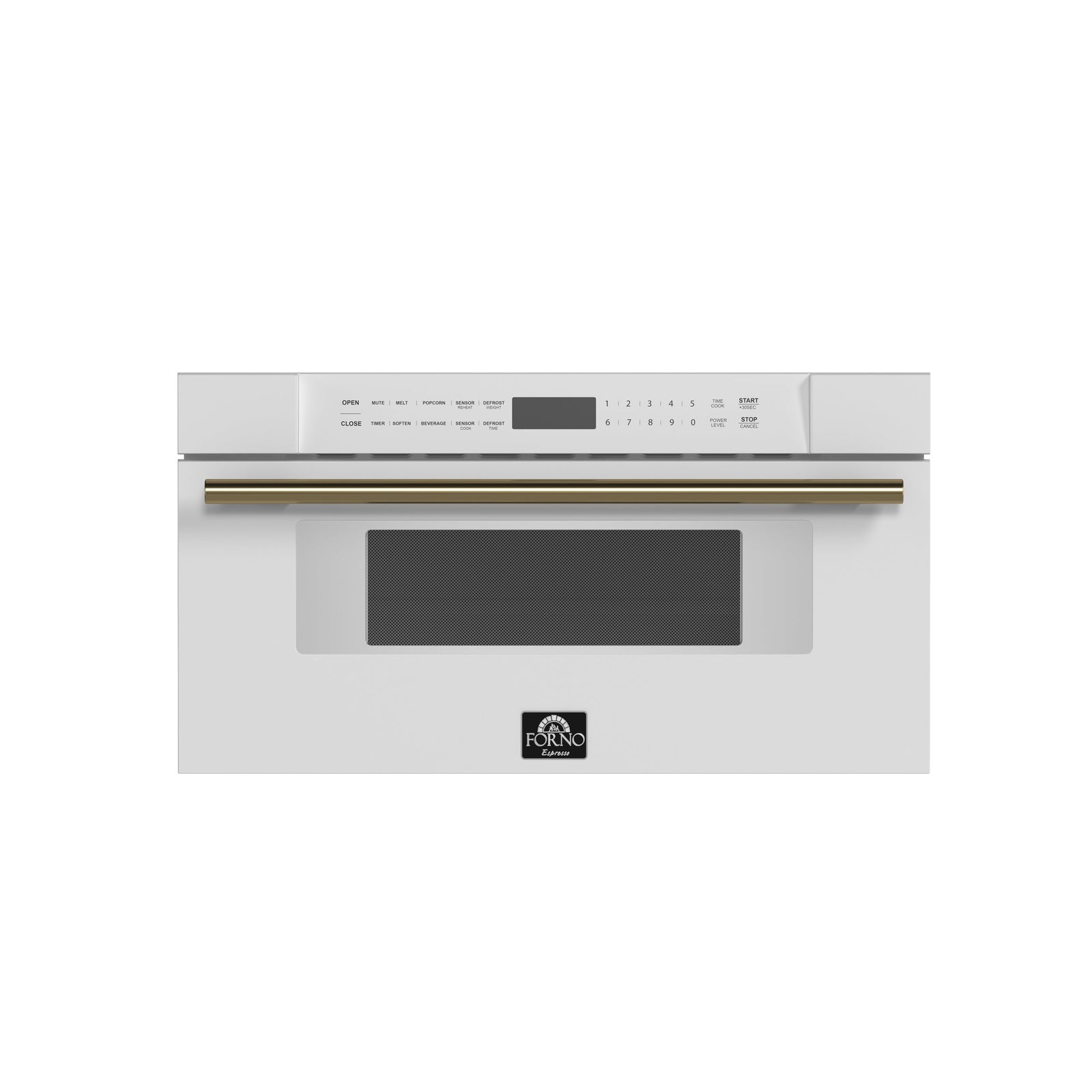 Forno Capoliveri Espresso 30-Inch Microwave Drawer, White, 1.2 cu.ft, 900 Watts, Built-In, Touch Control LCD Display, Auto-Touch Open/Close, 11 Power Levels, Sensor Cooking - FMWDR3000-30WHT