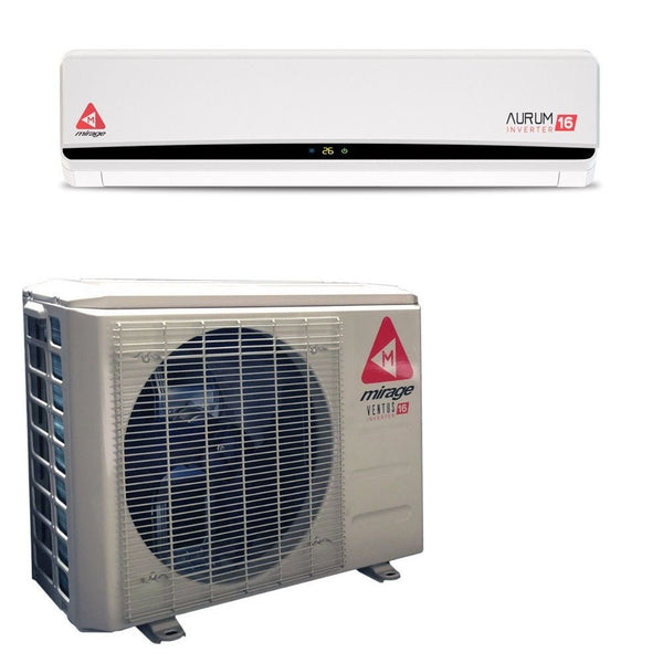 Mirage Aurum 9,000 BTU 16 SEER Ductless Mini Split Air Conditioner and Heat Pump - 110V/60Hz - Chill Mini Splits