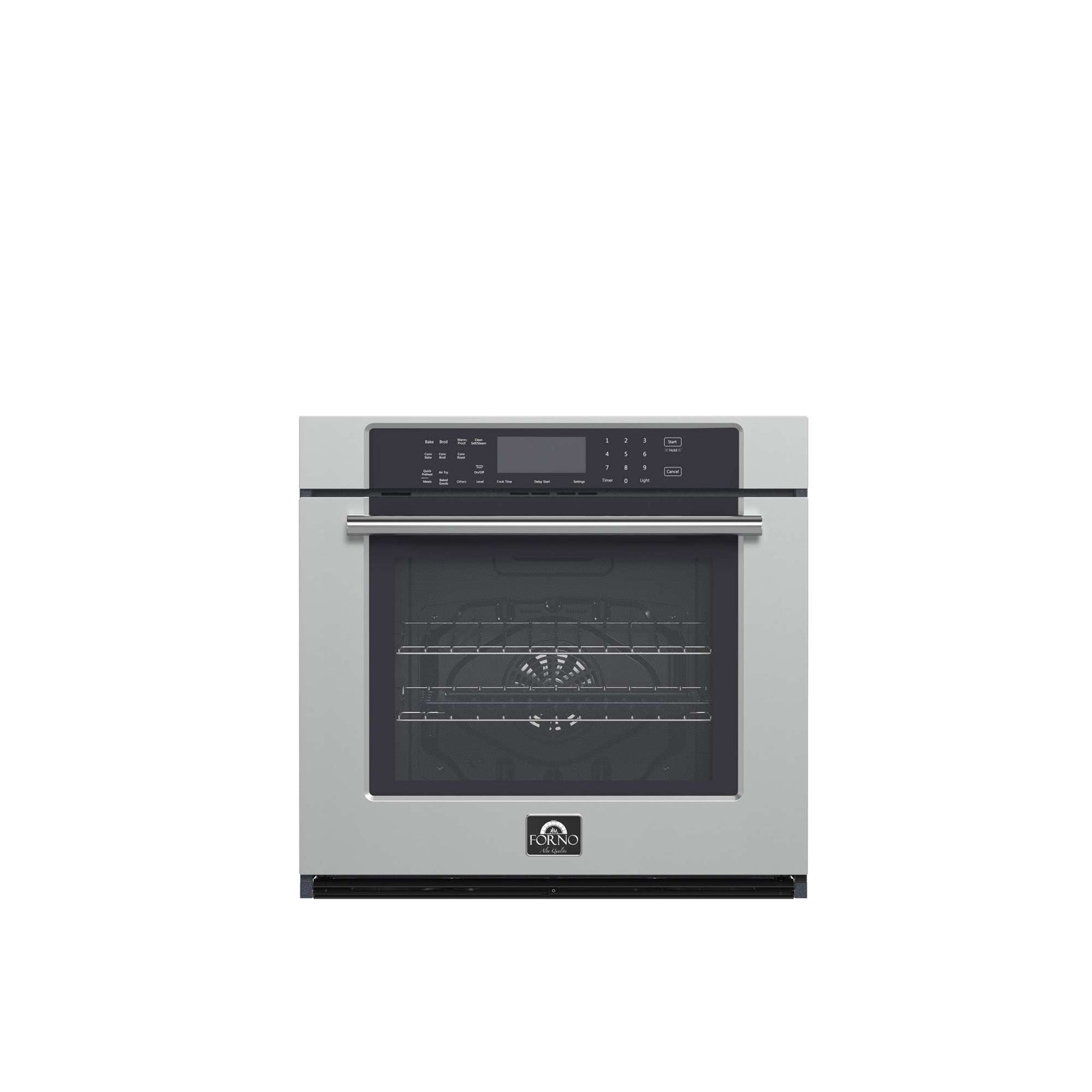 Forno Villarosa 30-Inch Electric Wall Oven, Stainless Steel, 5.0 cu.ft Capacity, Air Fry, Steam Cleaning, Glass Touch Controls - FBOEL1358-30