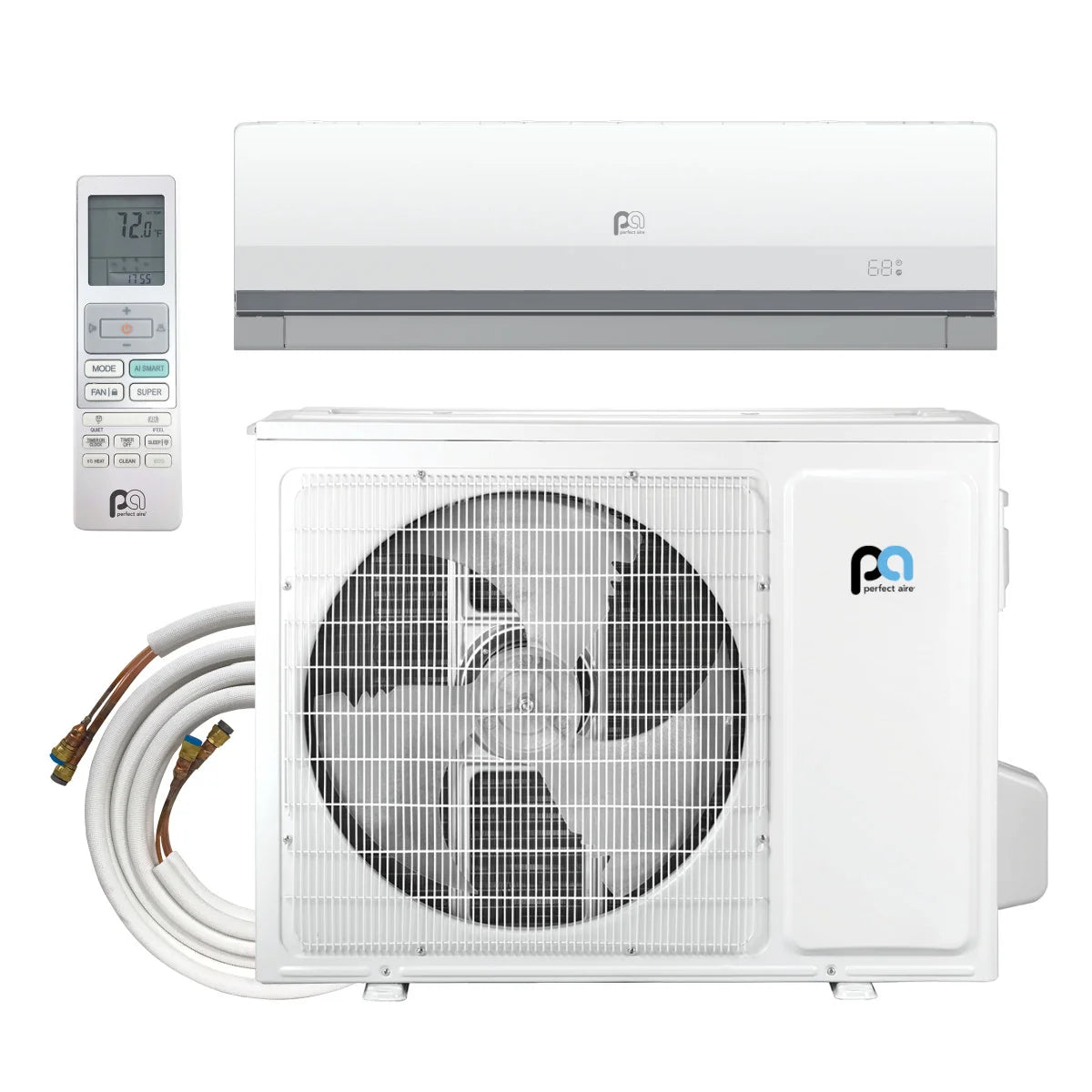 Perfect Aire DIY 36,000 BTU 20 SEER2 Quick Connect Ductless Mini-Split Heat Pump w/ WiFi - R32 - 230V
